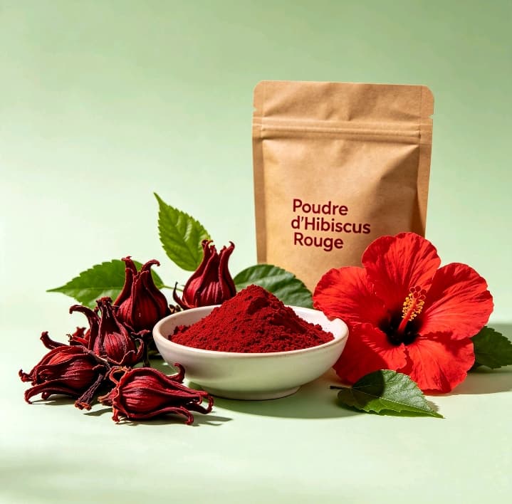 Poudre naturelle de Hibiscus Rouge